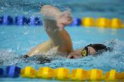12 December 2014; Antoinette Neamt, Tallaght Swimming Club, on her way to winning the Womens 800M Freestyle final at the Irish Short Course Swimming Championships Day 1. Lagan Valley LeisurePlex, Lisburn, Co. Antrim. Picture credit: Oliver McVeigh / SPORTSFILE
