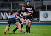 13 December 2014; Ailis Egan, Old Belvedere, is tackled by Katie Fitzhenry, Blackrock. Women's AIL Division 1 Final, Old Belvedere v Blackrock. Donnybrook Stadium, Donnybrook, Dublin.  Picture credit: Piaras Ó Mídheach / SPORTSFILE