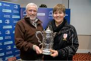 13 December 2014; President of Clane RFC  Hillary McDonnell, right, and former president Mick Hennessey, at Bank of Ireland Provincial Towns Cup Draw, Ballsbridge Hotel, Dublin. Picture credit: Barry Cregg / SPORTSFILE
