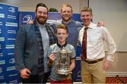 13 December 2014; Cathal Bannon, left, Adam Lampkin, Ross Doyle, and Barry Lampkin, Portarlington RFC, at Bank of Ireland Provincial Towns Cup Draw, Ballsbridge Hotel, Dublin. Picture credit: Barry Cregg / SPORTSFILE