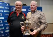 13 December 2014; Connell Fitzgerald and President of Mullingar RFC Mick Lambe, at Bank of Ireland Provincial Towns Cup Draw, Ballsbridge Hotel, Dublin. Picture credit: Barry Cregg / SPORTSFILE