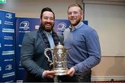 13 December 2014; Cathal Bannon, left, and Ross Doyle, Portarlington RFC, at Bank of Ireland Provincial Towns Cup Draw, Ballsbridge Hotel, Dublin. Picture credit: Barry Cregg / SPORTSFILE
