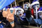 13 December 2014; Leinster supporter Joshua O'Toole, centre, aged 7, from Maynooth, ahead of the game. European Rugby Champions Cup 2014/15, Pool 2, Round 4, Leinster v Harlequins. Aviva Stadium, Lansdowne Road, Dublin. Photo by Sportsfile