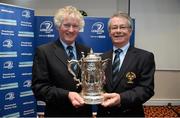 13 December 2014; Brian MacGonagle, left, and Brendan Culliton, President of Wexford Wanderers RFC, at Bank of Ireland Provincial Towns Cup Draw, Ballsbridge Hotel, Dublin. Picture credit: Barry Cregg / SPORTSFILE