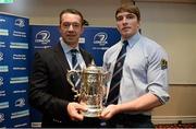 13 December 2014; Frank Lynam, President of Clondalkin RFC, and team captain Simon King, at Bank of Ireland Provincial Towns Cup Draw, Ballsbridge Hotel, Dublin. Picture credit: Barry Cregg / SPORTSFILE