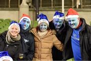 13 December 2014; Leinster supporters, from left, Sarah Burke, Ross Burke, Amanda O'Toole, Niall O'Toole and Finbarr O'Toole, from Leixlip, Co. Kildare, ahead of the game. European Rugby Champions Cup 2014/15, Pool 2, Round 4, Leinster v Harlequins. Aviva Stadium, Lansdowne Road, Dublin. Photo by Sportsfile
