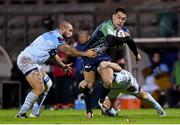 13 December 2014; Miah Nikora, Connacht, is tackled by David Roumieu and Clement Otazo, Bayonne. European Rugby Challenge Cup 2014/15, Pool 2, Round 4, Bayonne v Connacht, Stade Jean-Dauger, Bayonne, France Picture credit: Matt Browne / SPORTSFILE