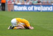 4 August 2007; A dejected Eoin O'Neill, Antrim, lies on the ground after the game. Tommy Murphy Cup Final, Wicklow v Antrim, Croke Park, Dublin. Picture credit; Stephen McCarthy / SPORTSFILE