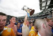 4 August 2007; Breandain O'hannaidh, Wicklow, holds the Tommy Murphy cup. Tommy Murphy Cup Final, Wicklow v Antrim, Croke Park, Dublin. Picture credit; Oliver McVeigh / SPORTSFILE