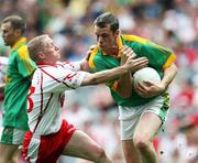 4 August 2007; Mark Ward, Meath, in action against Colm McCullagh, Tyrone . Bank of Ireland Football Championship Quarter Final, Tyrone v Meath, Croke Park, Dublin. Picture Credit; Oliver McVeigh / SPORTSFILE