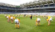 4 August 2007; The Antrim Squad  warm up before the game. Tommy Murphy Cup Final, Wicklow v Antrim, Croke Park, Dublin. Picture credit; Oliver McVeigh / SPORTSFILE