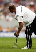 4 August 2007; A groundsman working during Half time. Tommy Murphy Cup Final, Wicklow v Antrim, Croke Park, Dublin. Picture credit; Oliver McVeigh / SPORTSFILE
