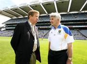 4 August 2007; Wicklow's Mick O'Dwyer in conversation with John Leonard. Tommy Murphy Cup Final, Wicklow v Antrim, Croke Park, Dublin. Picture credit; Oliver McVeigh / SPORTSFILE