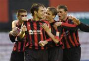 10 August 2007; Kevin Hunt, Bohemians, celebrates with team-mates, from left, Conor Powell, Glen Crowe, John Paul Kelly and Ryan McCann after scoring. eircom League of Ireland Premier Division, Bohemians v Cork City, Dalymount Park, Dublin. Picture credit; Stephen McCarthy / SPORTSFILE *** Local Caption ***