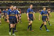 13 December 2014; Players from both sides leave the pitch after the game. European Rugby Champions Cup 2014/15, Pool 2, Round 4, Leinster v Harlequins. Aviva Stadium, Lansdowne Road, Dublin. Picture credit: Brendan Moran / SPORTSFILE