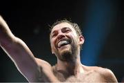 13 December 2014; Andy Lee reacts after defeating Matt Korborov by technical knock out in the sixth round. WBO middleweight title fight. The Cosmopolitan, Las Vegas, NV, USA. Picture credit: Joe Camporeale / SPORTSFILE
