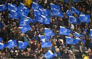 13 December 2014; Leinster supporters fly their flags during the game. European Rugby Champions Cup 2014/15, Pool 2, Round 4, Leinster v Harlequins. Aviva Stadium, Lansdowne Road, Dublin. Picture credit: Brendan Moran / SPORTSFILE