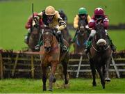 14 December 2014; Shaneshill, left, with Ruby Walsh up, after clearing the last ahead of eventual winner No More Heroes, with Barry Geraghty up, during The Navan Novice Hurdle. Horse racing from Navan, Co. Meath. Picture credit: Barry Cregg / SPORTSFILE