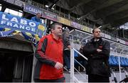 14 December 2014; Munster head coach Anthony Foley makes his way onto the pitch ahead of the game. European Rugby Champions Cup 2014/15, Pool 1, Round 4, ASM Clermont Auvergne v Munster, Stade Marcel-Michelin, Clermont, France. Picture credit: Matt Browne / SPORTSFILE