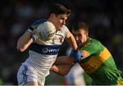 14 December 2014; Diarmuid Connolly, St Vincent's, in action against Alan McNamee, Rhode. AIB Leinster GAA Football Senior Club Championship Final, Rhode v St Vincent's, Pairc Táilteann, Navan, Co. Meath. Picture credit: Pat Murphy / SPORTSFILE