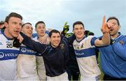14 December 2014; St Vincent's Diarmuid Connolly, second from right, celebrates with his team-mates after the game. AIB Leinster GAA Football Senior Club Championship Final, Rhode v St Vincent's, Pairc Táilteann, Navan, Co. Meath. Picture credit: Piaras Ó Mídheach / SPORTSFILE