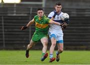 14 December 2014; Mick Concarr, St Vincent's, in action against Conor McNamee, Rhode. AIB Leinster GAA Football Senior Club Championship Final, Rhode v St Vincent's, Pairc Táilteann, Navan, Co. Meath. Picture credit: Pat Murphy / SPORTSFILE