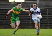 14 December 2014; Mick Concarr, St Vincent's, in action against Conor McNamee, Rhode. AIB Leinster GAA Football Senior Club Championship Final, Rhode v St Vincent's, Pairc Táilteann, Navan, Co. Meath. Picture credit: Pat Murphy / SPORTSFILE