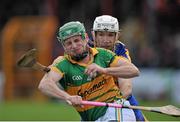 14 December 2014; Michael Cummins, Gort, in action against Niall Hayes, Portumna. Galway County Senior Hurling Championship Final, Portumna v Gort, Kenny Park, Athenry, Co. Galway. Picture credit: Ray Ryan / SPORTSFILE