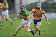 14 December 2014; Mark McMahon, Gort, in action against Andrew Smith, Portumna. Galway County Senior Hurling Championship Final, Portumna v Gort, Kenny Park, Athenry, Co. Galway. Picture credit: Ray Ryan / SPORTSFILE