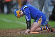 14 December 2014; Joe Keane, Portumna, dejected at the end of the gamet. Galway County Senior Hurling Championship Final, Portumna v Gort, Kenny Park, Athenry, Co. Galway. Picture credit: Ray Ryan / SPORTSFILE