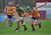 14 December 2014; Conor O'Hare, Portumna, in action against Richard Cummins, Gort. Galway County Senior Hurling Championship Final, Portumna v Gort, Kenny Park, Athenry, Co. Galway. Picture credit: Ray Ryan / SPORTSFILE