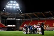 14 December 2014; Ulster players following their side's defeat. European Rugby Champions Cup 2014/15, Pool 1, Round 4, Scarlets v Ulster. Parc Y Scarlets, Llanelli, Wales. Picture credit: Stephen McCarthy / SPORTSFILE