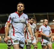 14 December 2014; Ulster's Tommy Bowe following his side's defeat. European Rugby Champions Cup 2014/15, Pool 1, Round 4, Scarlets v Ulster. Parc Y Scarlets, Llanelli, Wales. Picture credit: Stephen McCarthy / SPORTSFILE