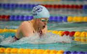 14 December 2014; Niamh Kilgallon, Claremorris Swimming Club, competing in the Womens 200M Breaststroke final during Day 3 of the Irish Short Course Swimming Championships. Lagan Valley LeisurePlex, Lisburn, Co. Antrim. Picture credit: Oliver McVeigh / SPORTSFILE