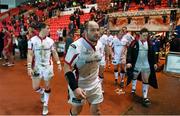 14 December 2014; Ulster's Rory Best and team-mates following their side's defeat. European Rugby Champions Cup 2014/15, Pool 1, Round 4, Scarlets v Ulster. Parc Y Scarlets, Llanelli, Wales. Picture credit: Stephen McCarthy / SPORTSFILE