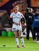 14 December 2014; Ruan Pienaar, Ulster, watches a late penalty kick go wide of the posts. European Rugby Champions Cup 2014/15, Pool 1, Round 4, Scarlets v Ulster. Parc Y Scarlets, Llanelli, Wales. Picture credit: Stephen McCarthy / SPORTSFILE