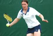 10 August 2007; Anne-Marie Hogan, from Dublin, representing UCD, and Ireland, in action against Jans Klaudia, Poland. Anne-Marie was beaten 2-6, 2-6. World University Games 2007, Women's Singles Tennis, 2nd Round, Anne-Marie Hogan.v.JansKlaudia, The National Tennis Development Centre, Bangkok, Thailand. Picture credit: Brian Lawless / SPORTSFILE