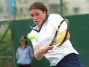 10 August 2007; Anne-Marie Hogan, from Dublin, representing UCD, and Ireland, in action against Jans Klaudia, Poland. Anne-Marie was beaten 2-6, 2-6. World University Games 2007, Women's Singles Tennis, 2nd Round, Anne-Marie Hogan.v.JansKlaudia, The National Tennis Development Centre, Bangkok, Thailand. Picture credit: Brian Lawless / SPORTSFILE