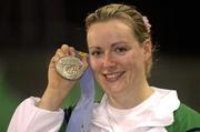 10 August 2007; Eileen O'Keeffe, from Callan, Co. Kilkenny, representing Royal College of Surgeons and Ireland, with her silver medal, after finishing second in the Hammer Throw Final with a distance of 68.46 metres. World University Games 2007, Hammer Throw Final, Main Stadium, Thammasat University, Bangkok, Thailand. Picture credit: Brian Lawless / SPORTSFILE