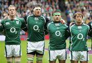 11 August 2007; Paul O'Connell, Malcolm O'Kelly, Bryan Young, and Jerry Flannery, Ireland. Rugby World Cup Warm Up Game, Scotland v Ireland, Murrayfield, Scotland. Picture credit; Oliver McVeigh / SPORTSFILE