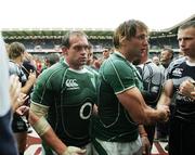 11 August 2007; Ireland's Simon Best and Neil Best, come off at the end of the game. Rugby World Cup Warm Up Game, Scotland v Ireland, Murrayfield, Scotland. Picture credit; Oliver McVeigh / SPORTSFILE