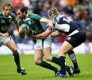 11 August 2007; Geordan Murphy, Ireland, in action against Sean Lamont, Scotland. Rugby World Cup Warm Up Game, Scotland v Ireland, Murrayfield, Scotland. Picture credit; Oliver McVeigh / SPORTSFILE