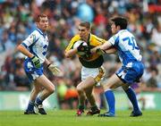 12 August 2007; Marc O Se, Kerry, in action against Thomas Freeman, left, and Ciaran Hanratty, Monaghan. Bank of Ireland All-Ireland Senior Football Championship Quarter-Final, Kerry v Monaghan, Croke Park, Dublin. Picture credit; Brendan Moran / SPORTSFILE