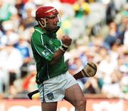 12 August 2007; Andrew O'Shaughnessy, Limerick, celebrates after scoring a goal. Guinness All-Ireland Senior Hurling Championship Semi-Final, Limerick v Waterford, Croke Park, Dublin. Picture credit; Paul Mohan / SPORTSFILE