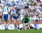 12 August 2007; Players from both team clashing before the throw in. Guinness All-Ireland Senior Hurling Championship Semi-Final, Limerick v Waterford, Croke Park, Dublin. Picture credit; Paul Mohan / SPORTSFILE