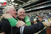 12 August 2007; Limerick manager Richie Bennis celebrates with selector Tony Hickey, left, at the final whistle. Guinness All-Ireland Senior Hurling Championship Semi-Final, Limerick v Waterford, Croke Park, Dublin. Picture credit; Brendan Moran / SPORTSFILE