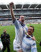 12 August 2007; Limerick goalscorer Donie Ryan is lifted in celebration by team-mate Ollie Moran after the game. Guinness All-Ireland Senior Hurling Championship Semi-Final, Limerick v Waterford, Croke Park, Dublin. Picture credit; Brendan Moran / SPORTSFILE