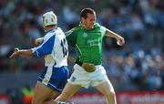 12 August 2007; Donie Ryan, Limerick, in action against Stephen Molumphy, Waterford. Guinness All-Ireland Senior Hurling Championship Semi-Final, Limerick v Waterford, Croke Park, Dublin. Picture credit; Ray McManus / SPORTSFILE