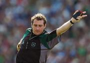 12 August 2007; Referee Seamus Roche, Tipperary, indicates why he awarded a free. Guinness All-Ireland Senior Hurling Championship Semi-Final, Limerick v Waterford, Croke Park, Dublin. Picture credit; Ray McManus / SPORTSFILE