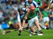 12 August 2007; Seamus Hickey, Limerick, in action against Jack Kennedy, Waterford. Guinness All-Ireland Senior Hurling Championship Semi-Final, Limerick v Waterford, Croke Park, Dublin. Picture credit; Ray McManus / SPORTSFILE